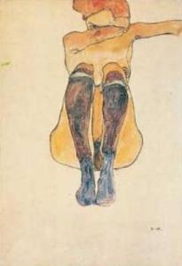 Egon-Schiele-Nudo-seduto-con-calze-viola--1910-33104