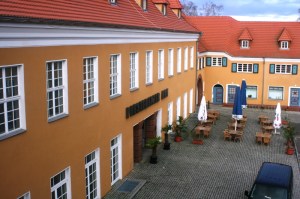 Uppifrån hotellrummet i Wittenberg