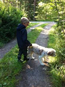 Karl Axel och Bessie i somras